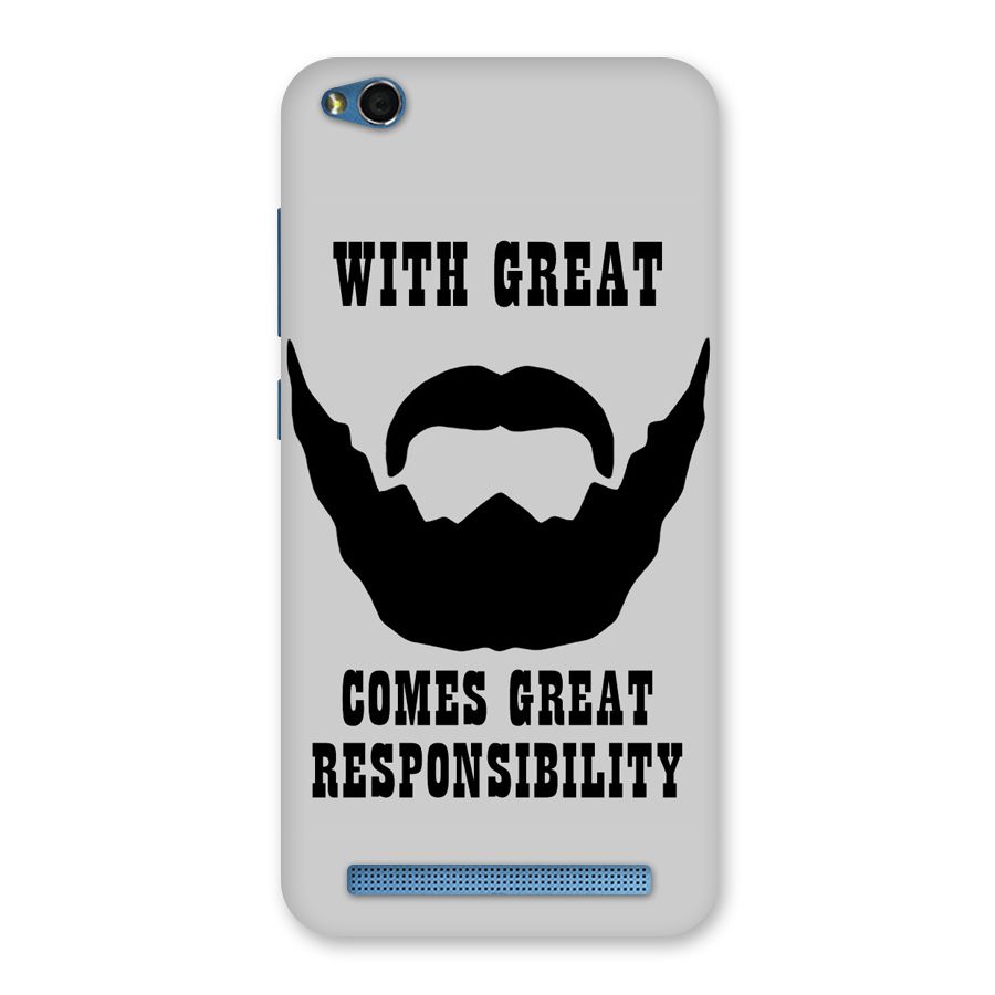 Great Beard Great Responsibility Back Case for Redmi 5A
