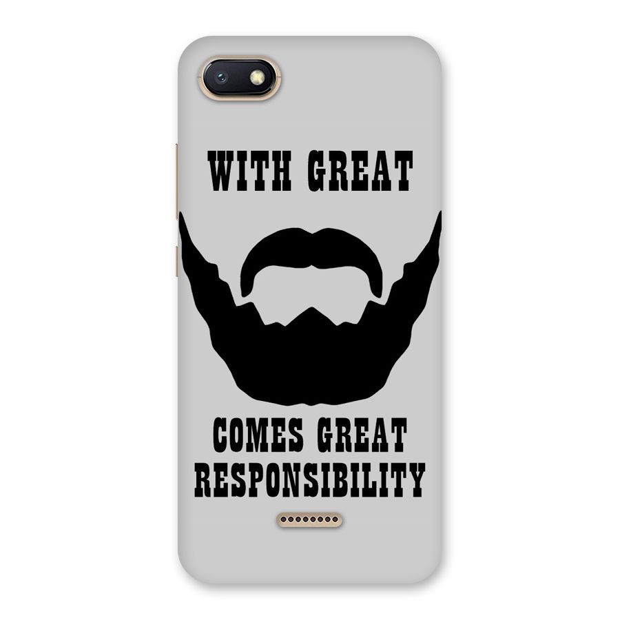 Great Beard Great Responsibility Back Case for Redmi 6A