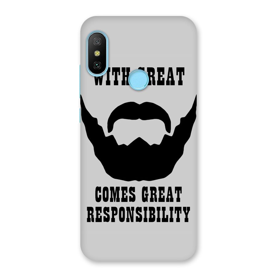Great Beard Great Responsibility Back Case for Redmi 6 Pro