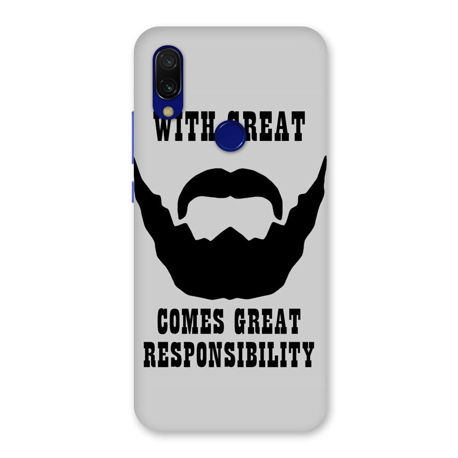 Great Beard Great Responsibility Back Case for Redmi 7
