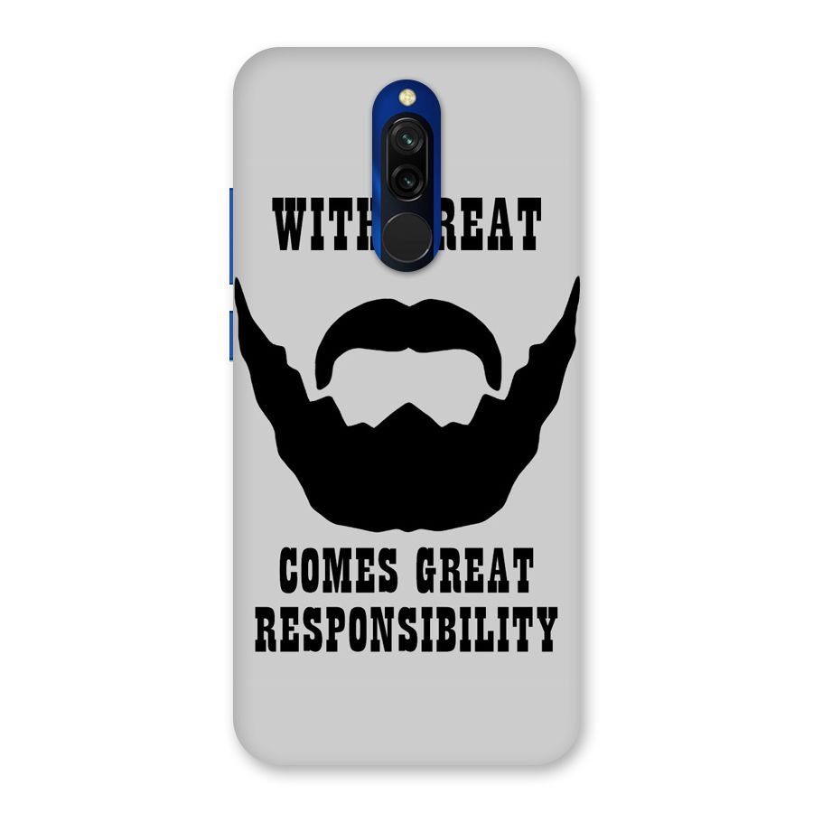 Great Beard Great Responsibility Back Case for Redmi 8