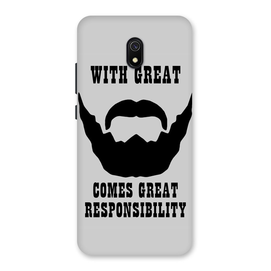 Great Beard Great Responsibility Back Case for Redmi 8A