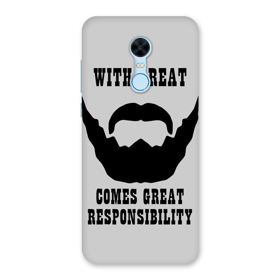 Great Beard Great Responsibility Back Case for Redmi Note 5