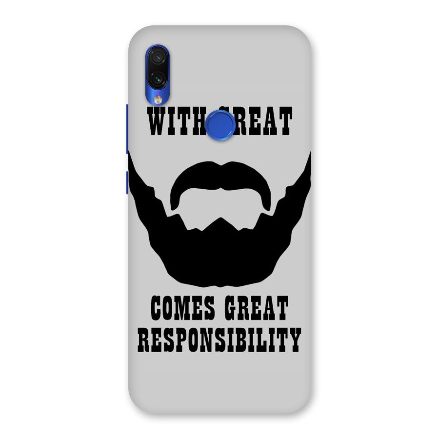 Great Beard Great Responsibility Back Case for Redmi Note 7S