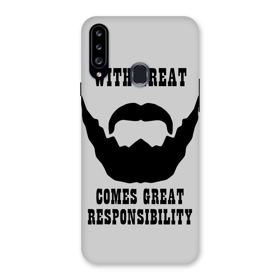 Great Beard Great Responsibility Back Case for Samsung Galaxy A20s