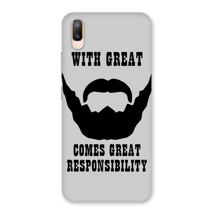 Great Beard Great Responsibility Back Case for Vivo V11 Pro