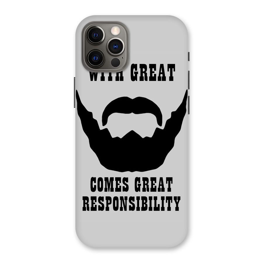 Great Beard Great Responsibility Back Case for iPhone 12 Pro