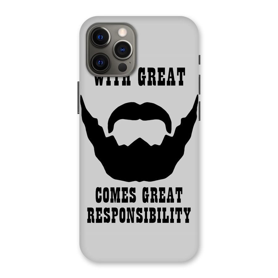 Great Beard Great Responsibility Back Case for iPhone 12 Pro Max