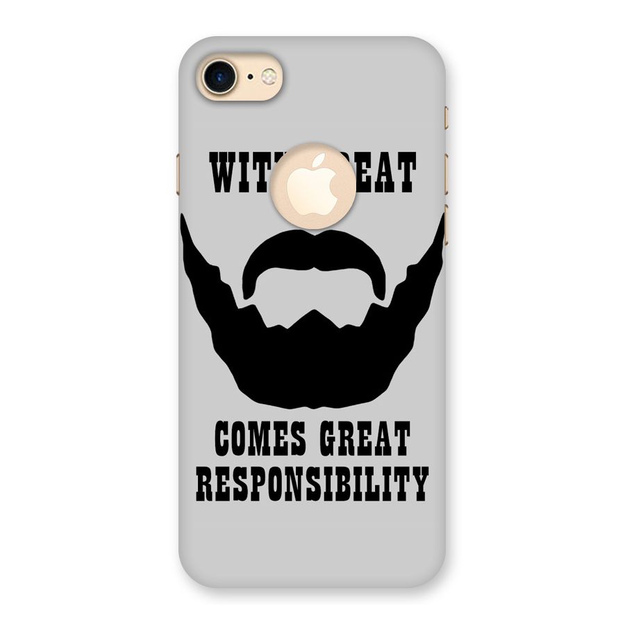 Great Beard Great Responsibility Back Case for iPhone 7 Logo Cut