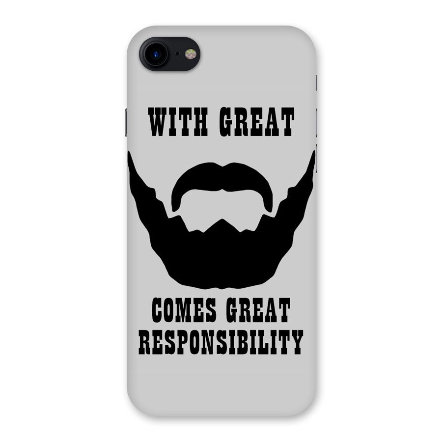 Great Beard Great Responsibility Back Case for iPhone SE 2020