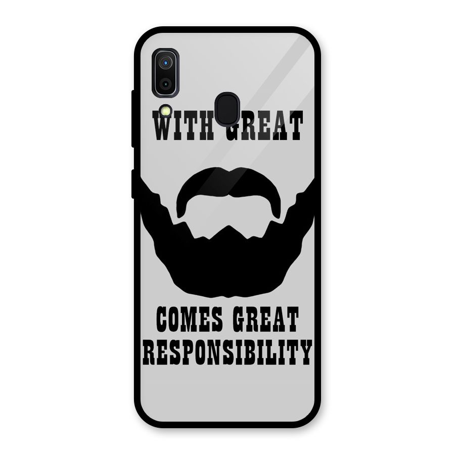 Great Beard Great Responsibility Glass Back Case for Galaxy A30