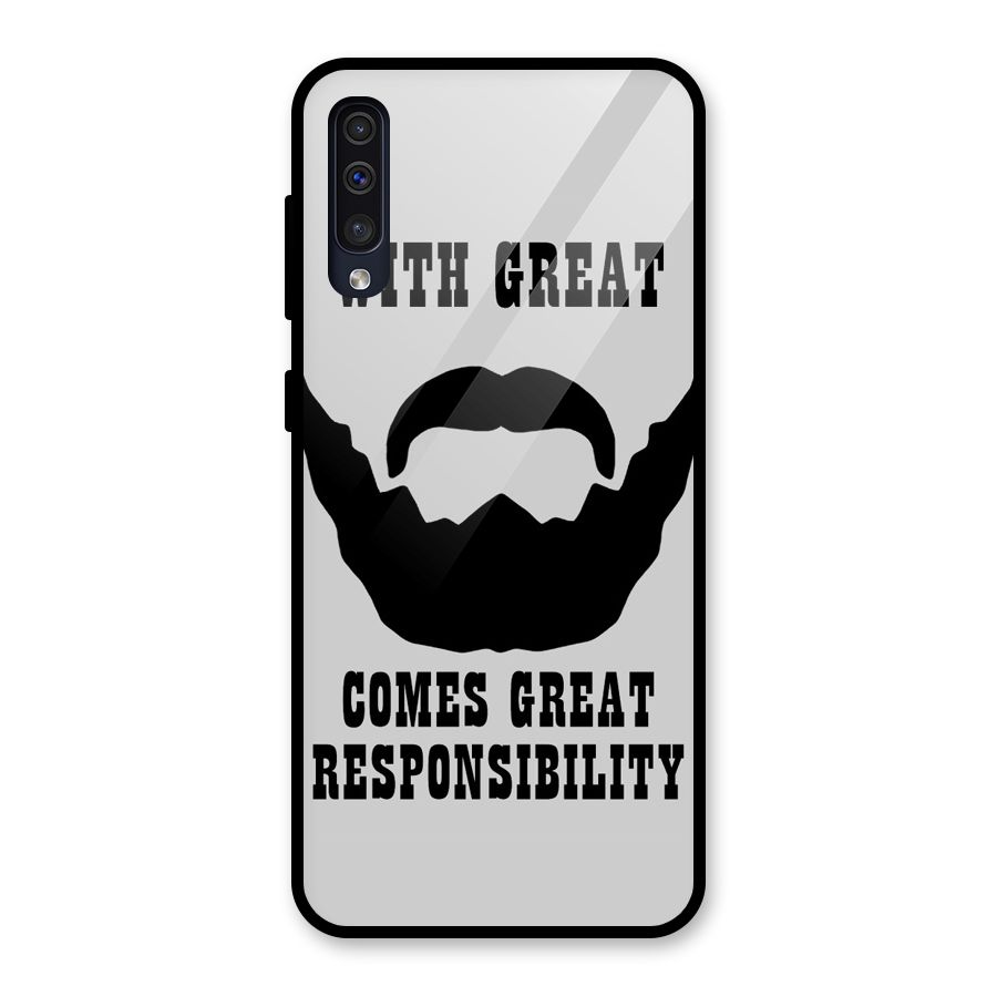 Great Beard Great Responsibility Glass Back Case for Galaxy A50