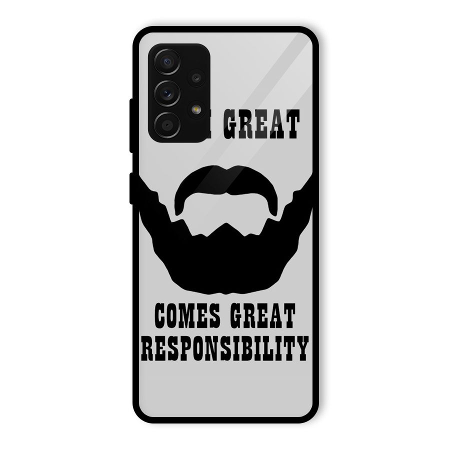 Great Beard Great Responsibility Glass Back Case for Galaxy A53 5G