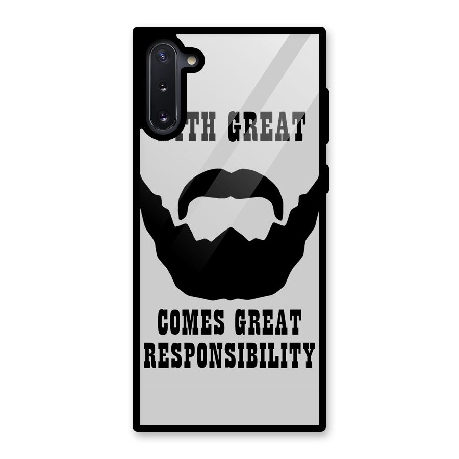 Great Beard Great Responsibility Glass Back Case for Galaxy Note 10