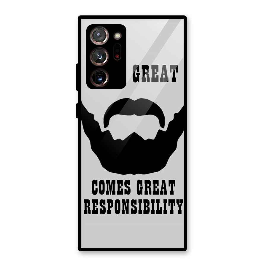 Great Beard Great Responsibility Glass Back Case for Galaxy Note 20 Ultra