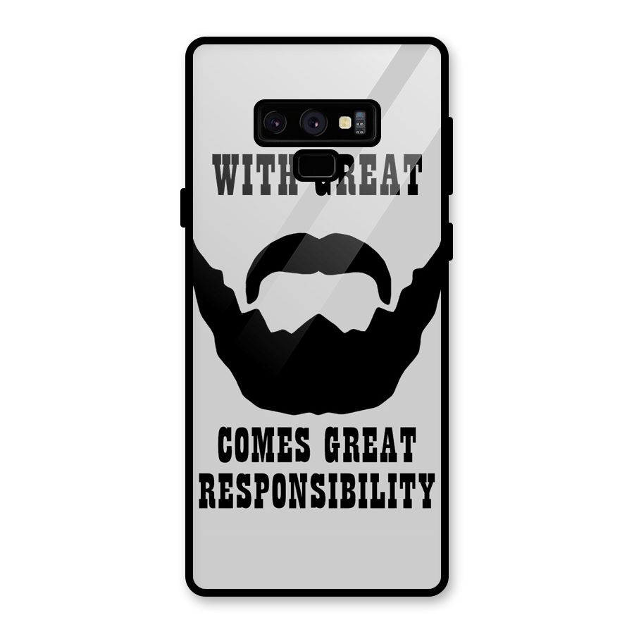 Great Beard Great Responsibility Glass Back Case for Galaxy Note 9