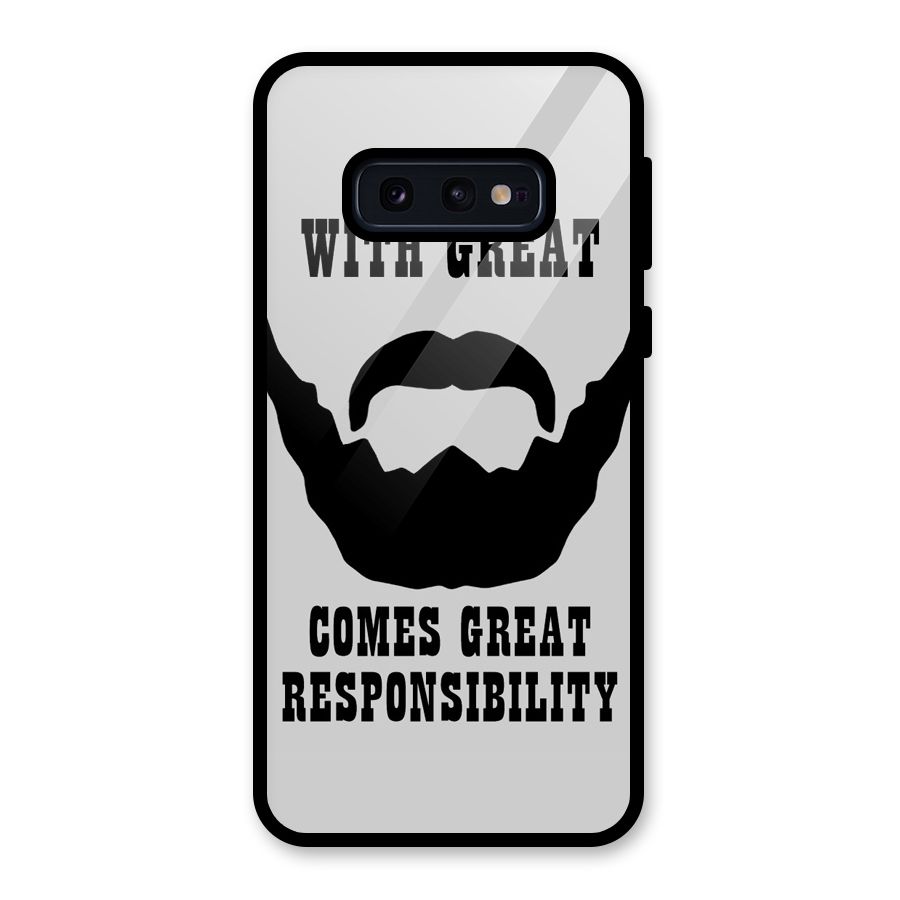 Great Beard Great Responsibility Glass Back Case for Galaxy S10e