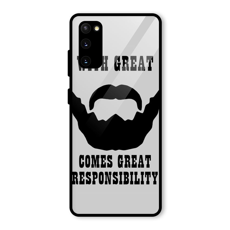Great Beard Great Responsibility Glass Back Case for Galaxy S20 FE