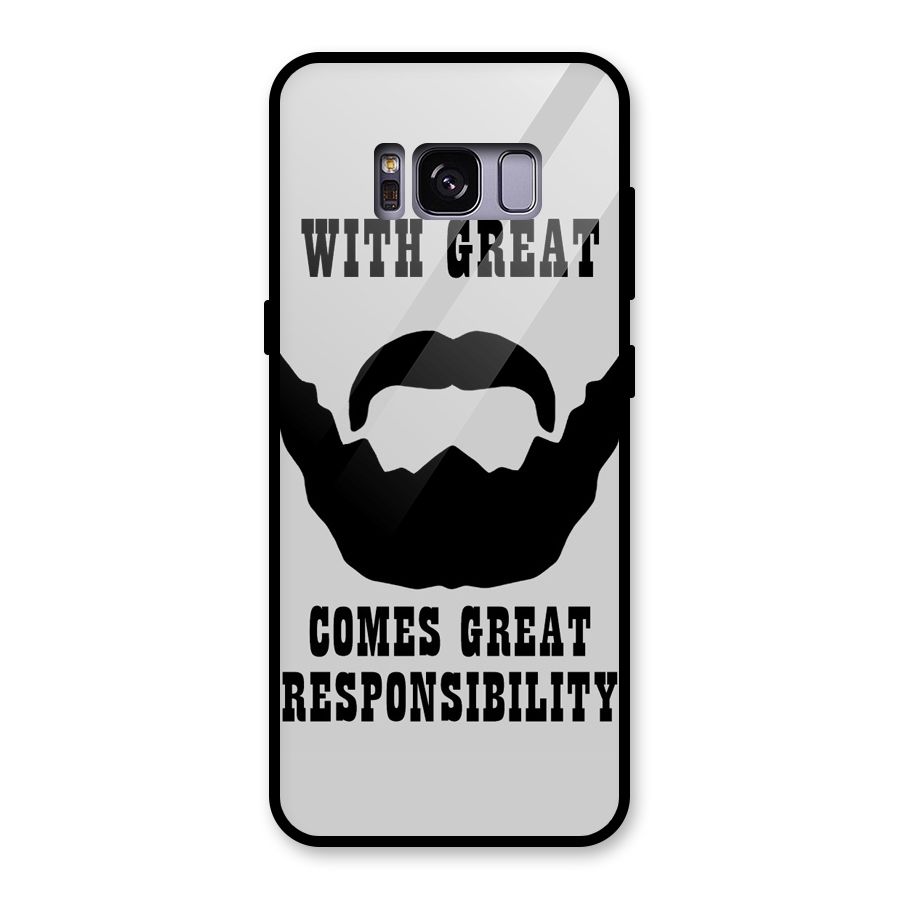 Great Beard Great Responsibility Glass Back Case for Galaxy S8