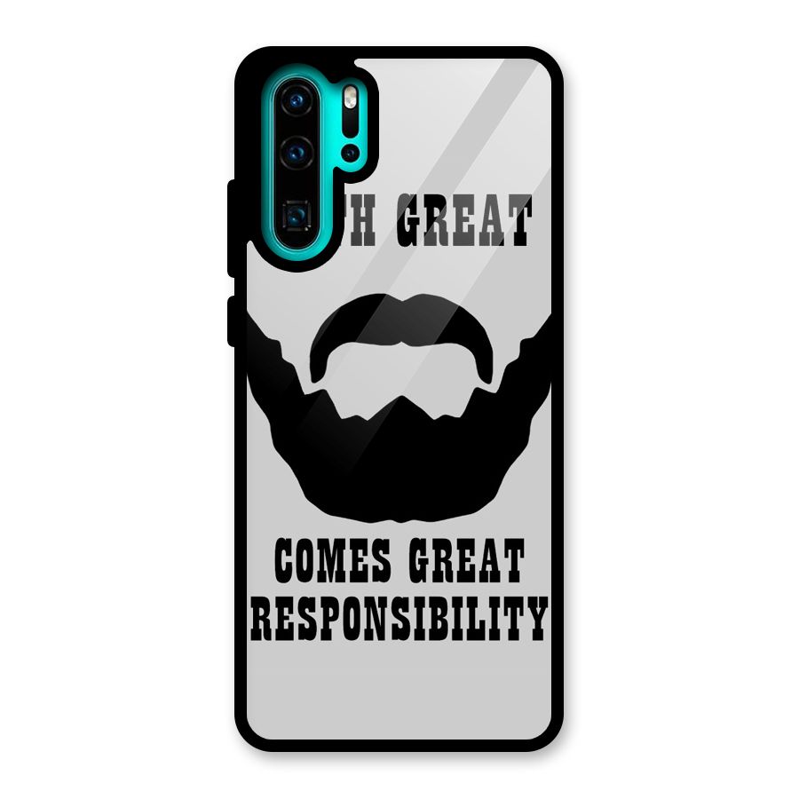 Great Beard Great Responsibility Glass Back Case for Huawei P30 Pro