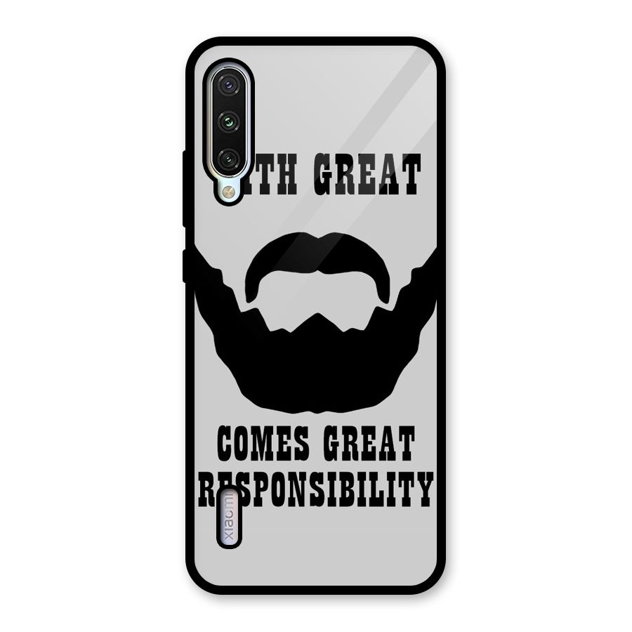 Great Beard Great Responsibility Glass Back Case for Mi A3