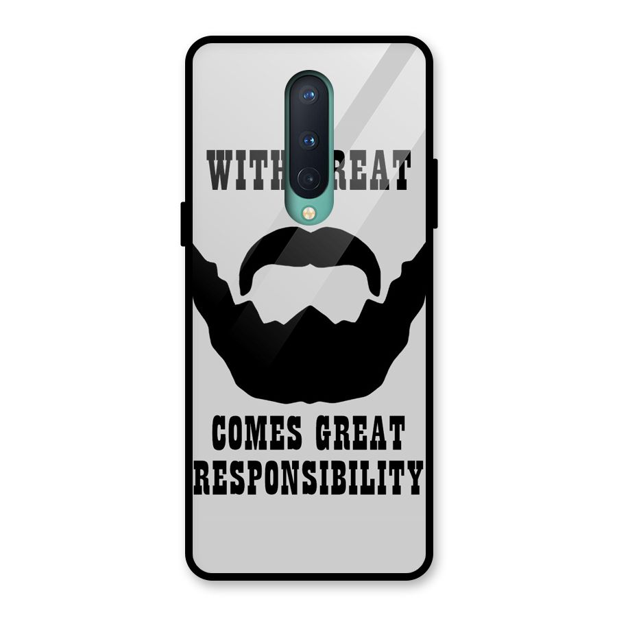 Great Beard Great Responsibility Glass Back Case for OnePlus 8