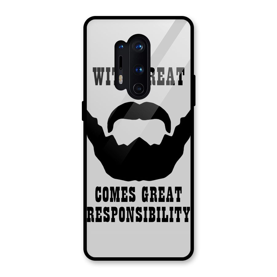 Great Beard Great Responsibility Glass Back Case for OnePlus 8 Pro