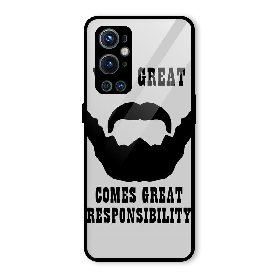 Great Beard Great Responsibility Glass Back Case for OnePlus 9 Pro