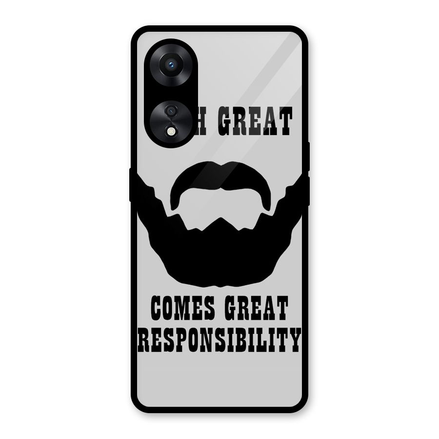 Great Beard Great Responsibility Glass Back Case for Oppo A78