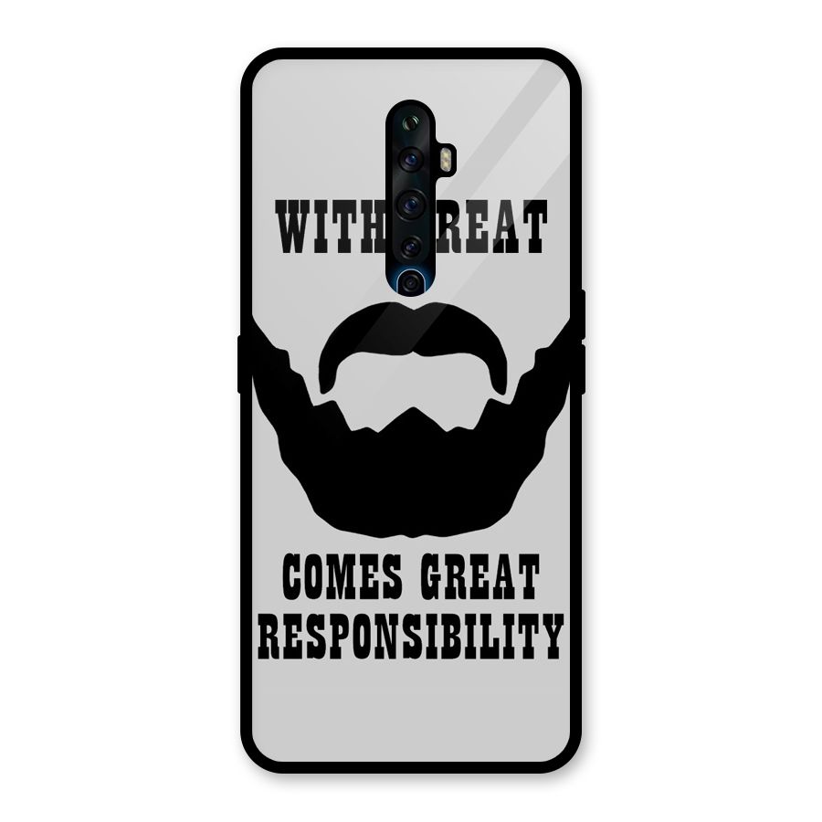 Great Beard Great Responsibility Glass Back Case for Oppo Reno2 F