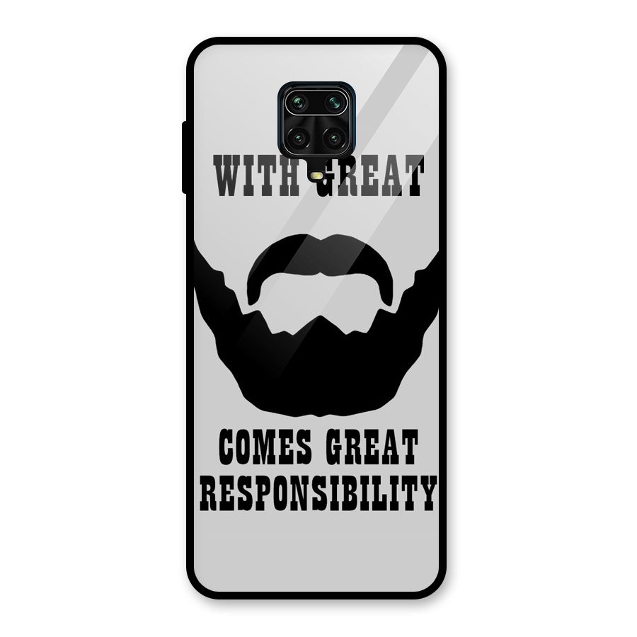 Great Beard Great Responsibility Glass Back Case for Poco M2 Pro