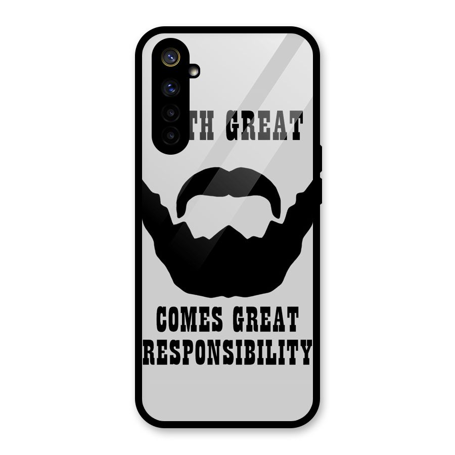 Great Beard Great Responsibility Glass Back Case for Realme 6