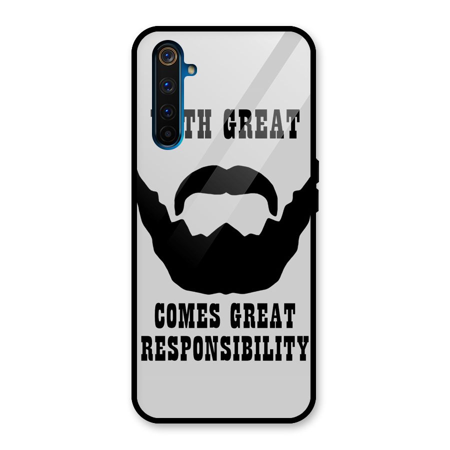 Great Beard Great Responsibility Glass Back Case for Realme 6 Pro