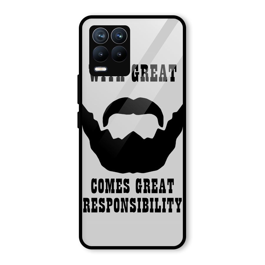 Great Beard Great Responsibility Glass Back Case for Realme 8 Pro