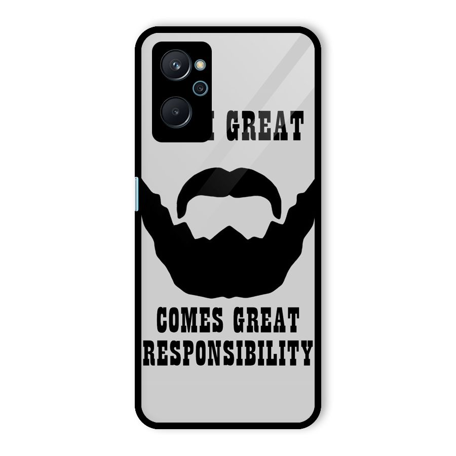 Great Beard Great Responsibility Glass Back Case for Realme 9i