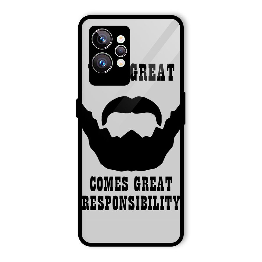 Great Beard Great Responsibility Glass Back Case for Realme GT2 Pro