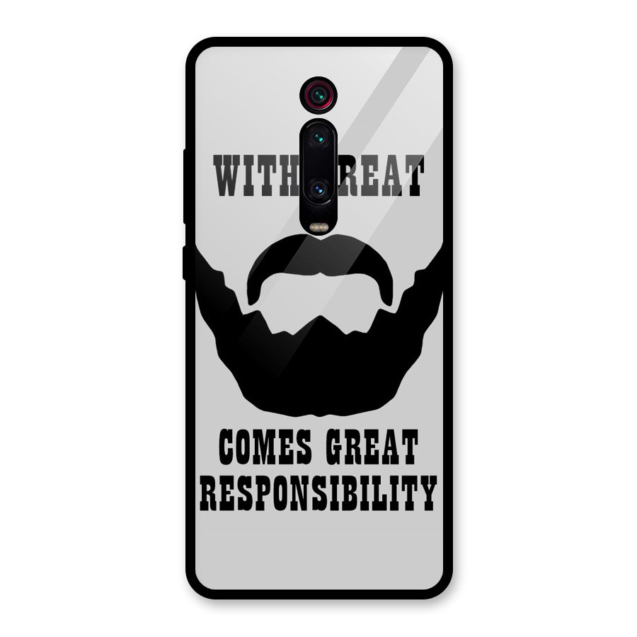 Great Beard Great Responsibility Glass Back Case for Redmi K20 Pro