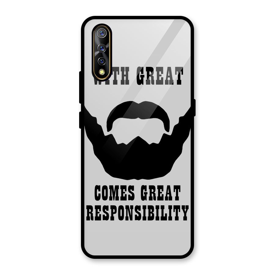 Great Beard Great Responsibility Glass Back Case for Vivo S1