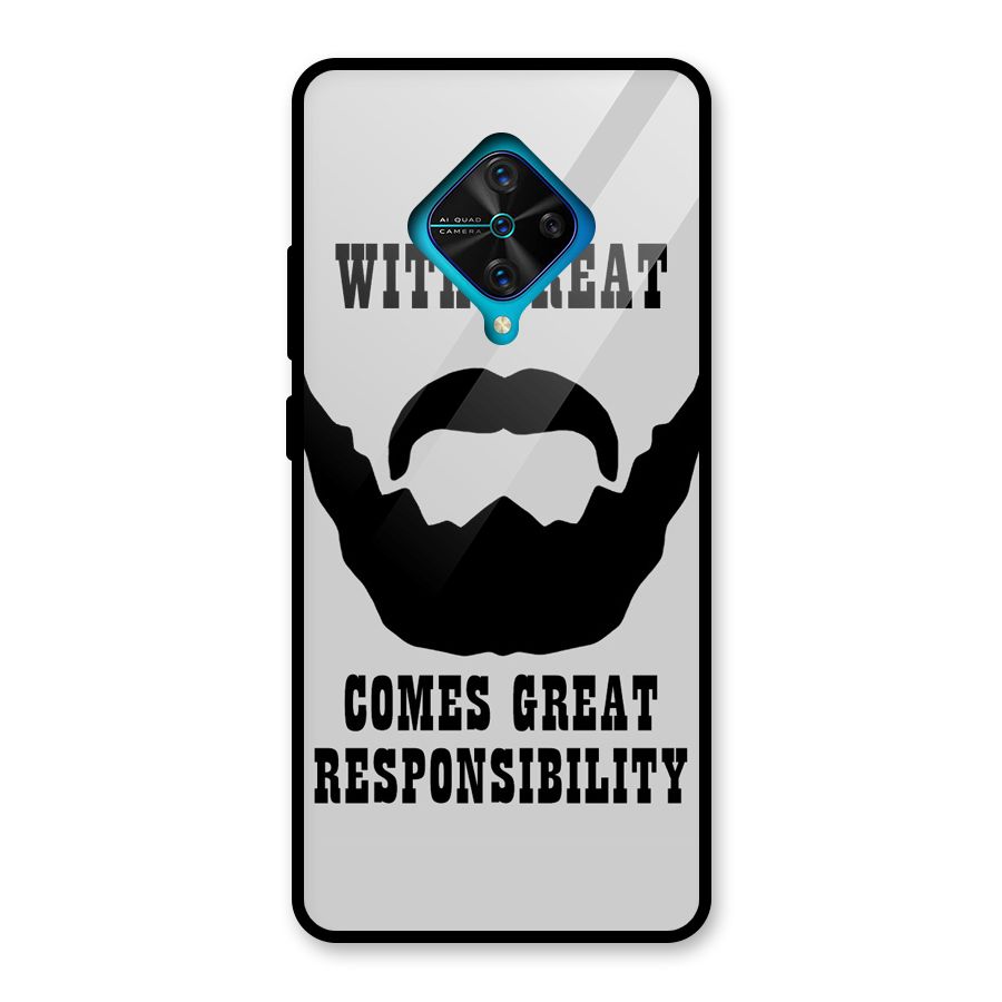 Great Beard Great Responsibility Glass Back Case for Vivo S1 Pro