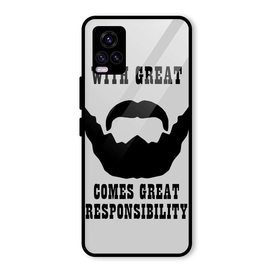 Great Beard Great Responsibility Glass Back Case for Vivo V20
