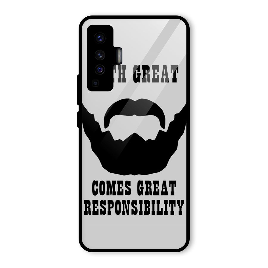 Great Beard Great Responsibility Glass Back Case for Vivo X50
