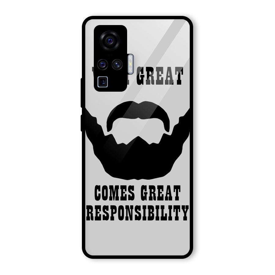 Great Beard Great Responsibility Glass Back Case for Vivo X50 Pro