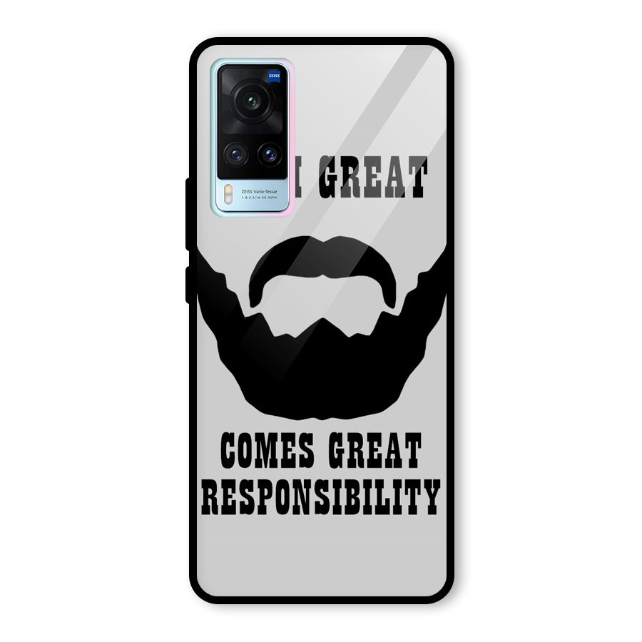 Great Beard Great Responsibility Glass Back Case for Vivo X60