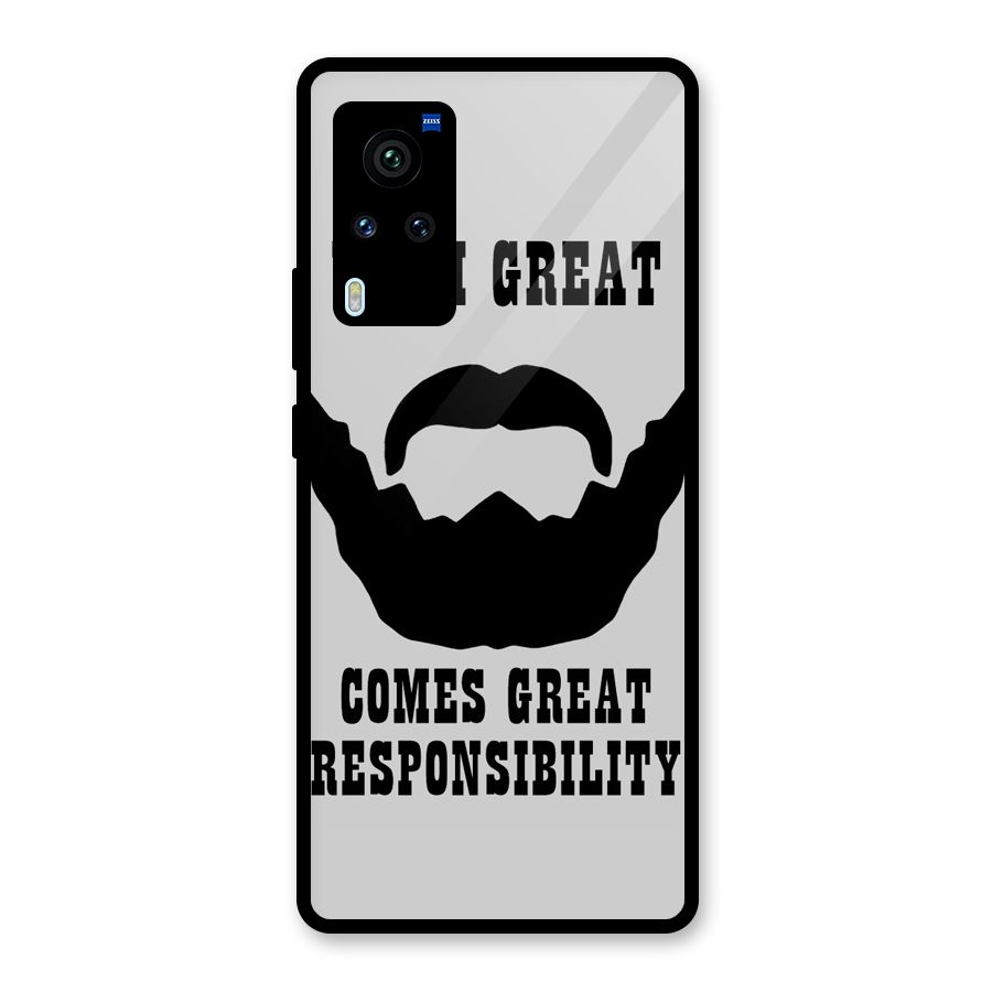 Great Beard Great Responsibility Glass Back Case for Vivo X60 Pro