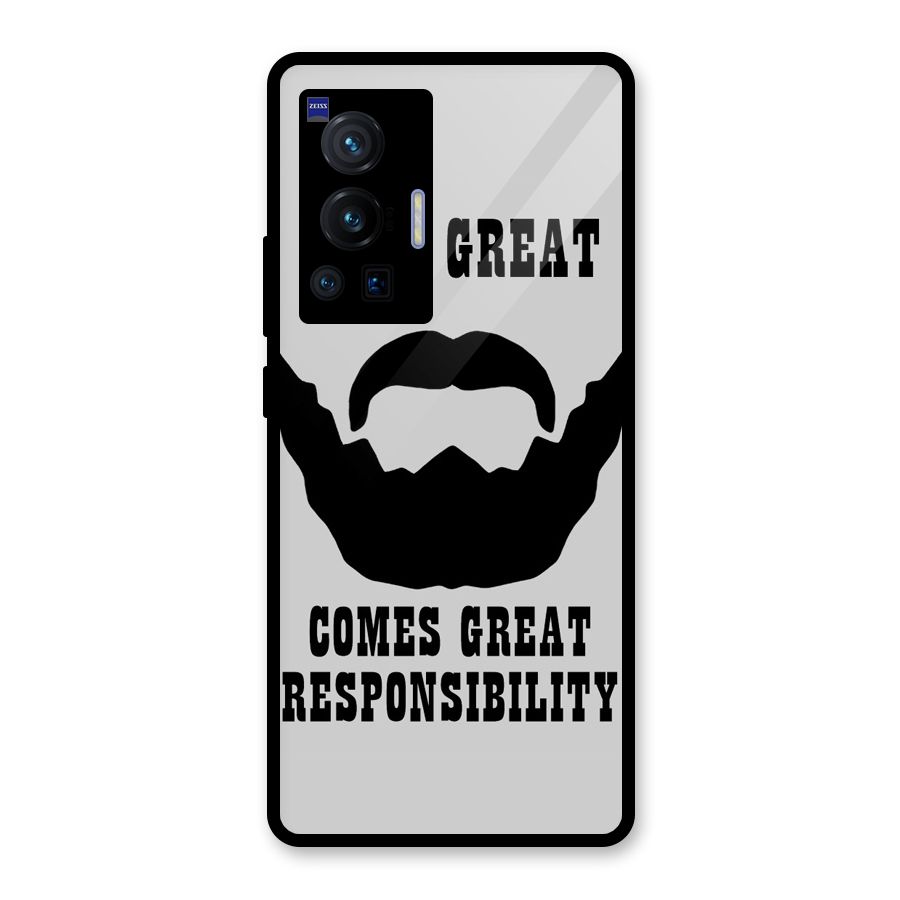 Great Beard Great Responsibility Glass Back Case for Vivo X70 Pro