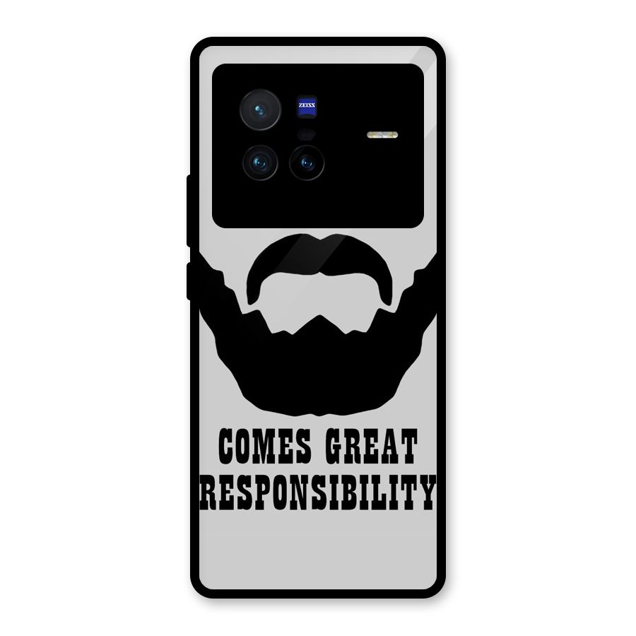 Great Beard Great Responsibility Glass Back Case for Vivo X80