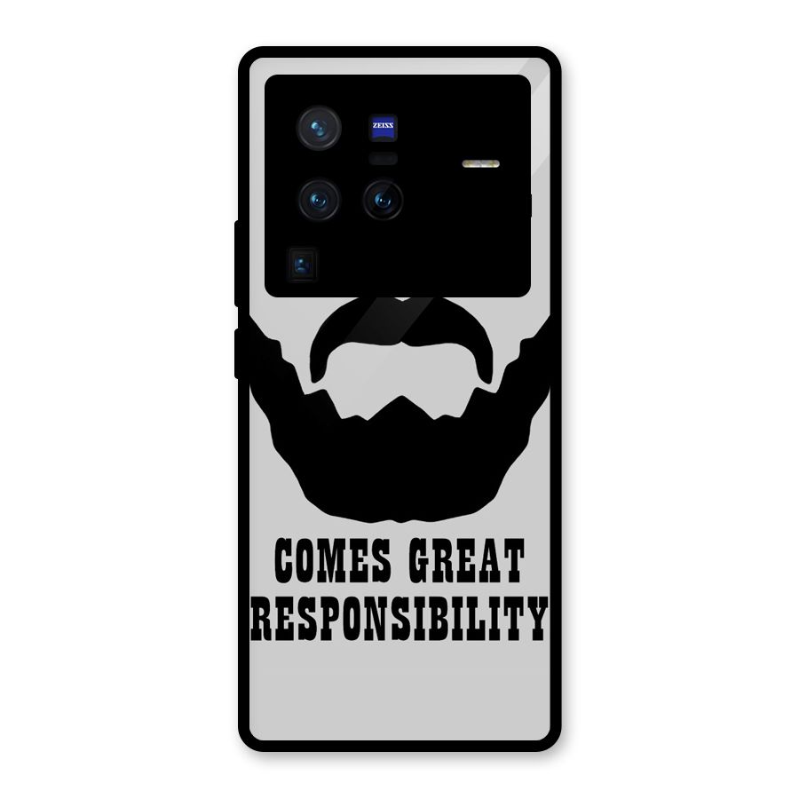 Great Beard Great Responsibility Glass Back Case for Vivo X80 Pro