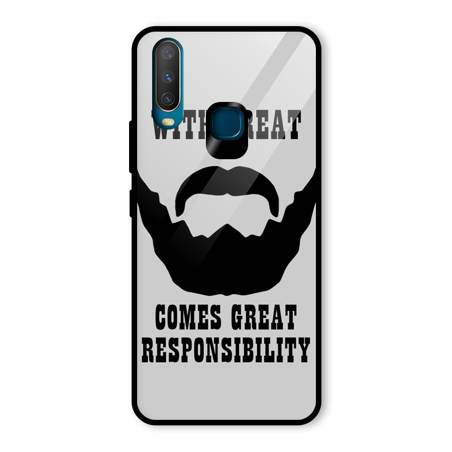 Great Beard Great Responsibility Glass Back Case for Vivo Y17