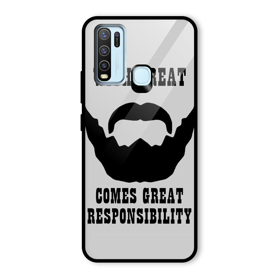 Great Beard Great Responsibility Glass Back Case for Vivo Y50