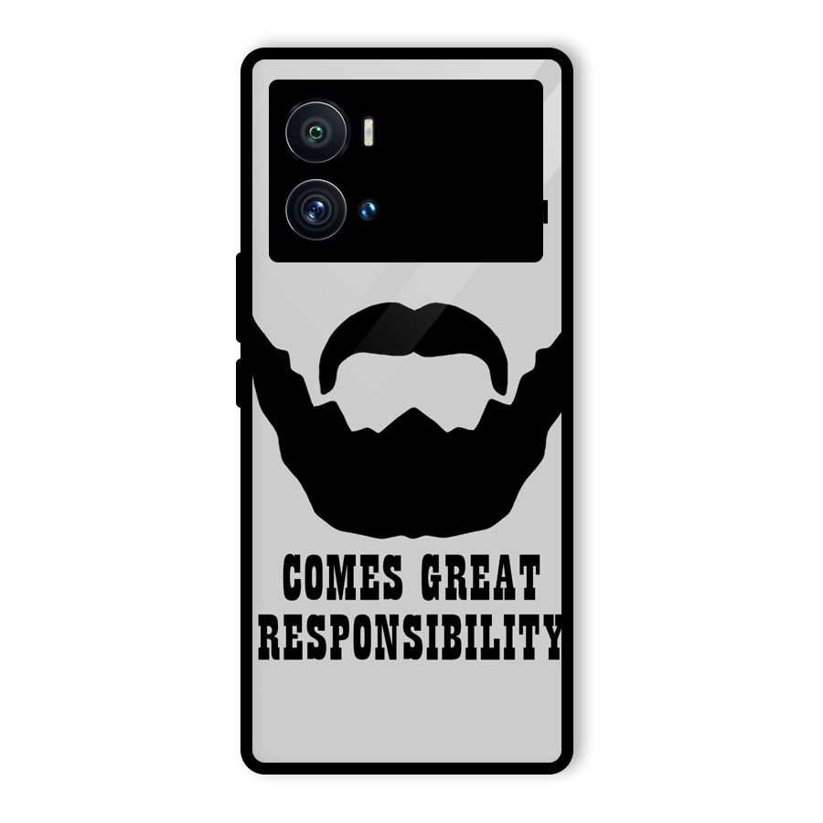 Great Beard Great Responsibility Glass Back Case for Vivo iQOO 9 Pro